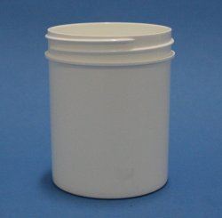 100ml White Polypropylene Regular Walled Simplicity Jar 58mm Screw Neck